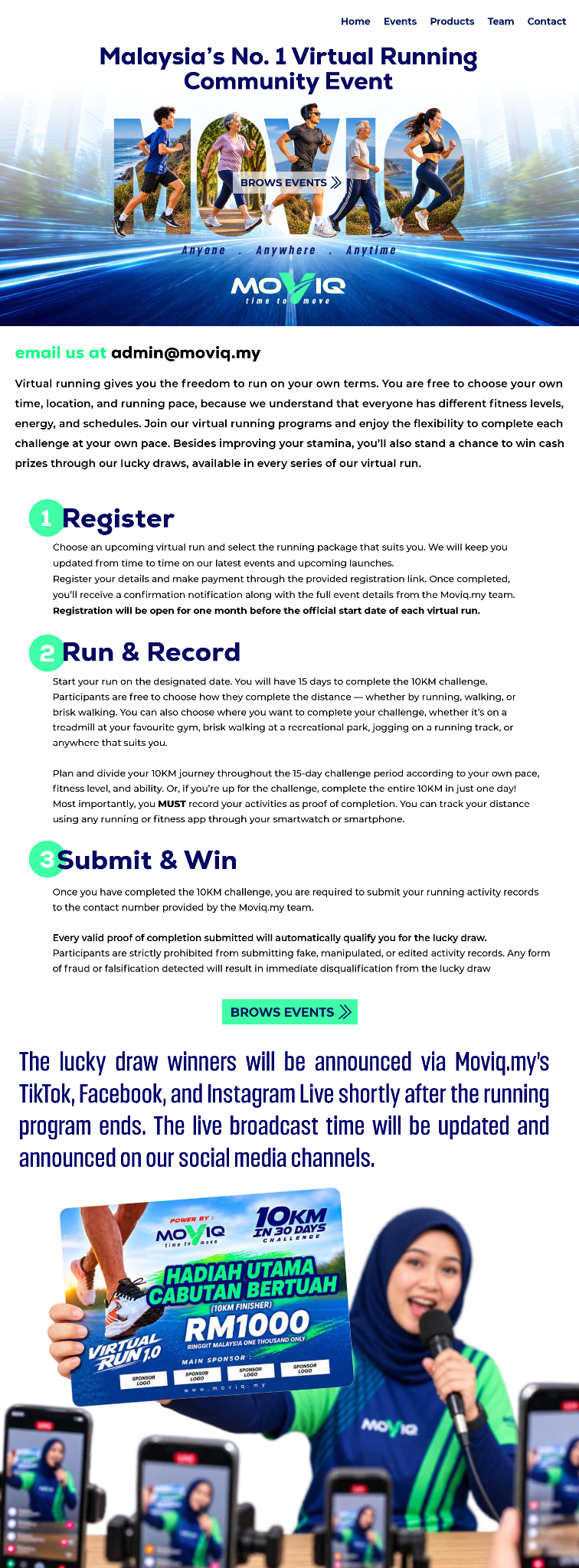 MOVIQ virtual running community: anyone, anywhere, anytime
